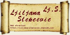 Ljiljana Slepčević vizit kartica